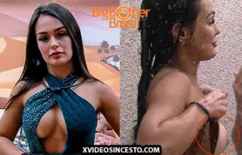 BBB23 Larissa Santos nua pagando peitinho no banheiro BBB23 Larissa Santos nua pagando peitinho no banheiro
